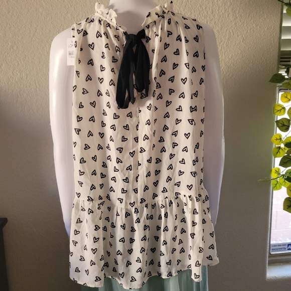 Loft Peplum Heart Blouse - Picture 6 of 6